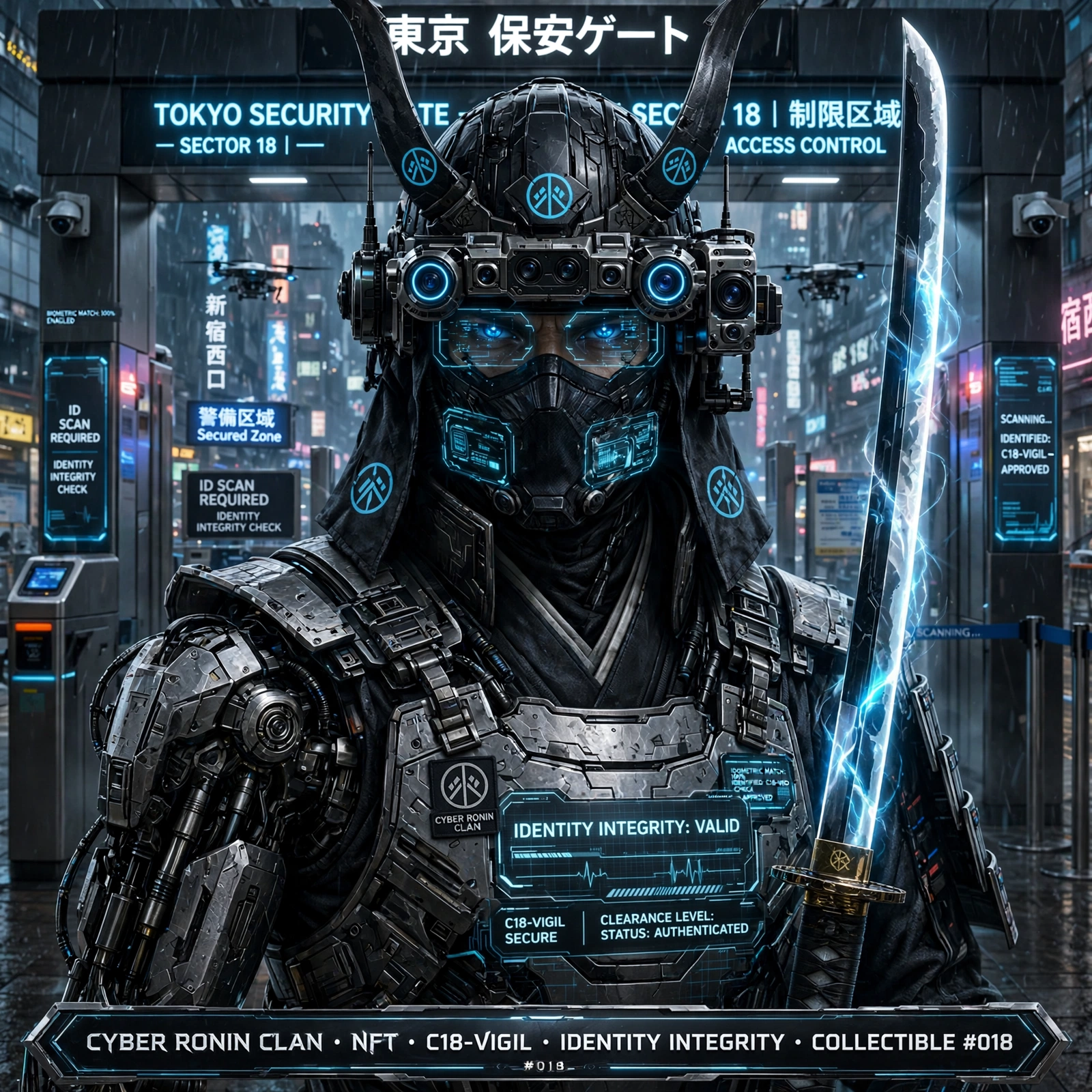 Quillan Ronin: Cyber Ronin Nft C18 Vigil