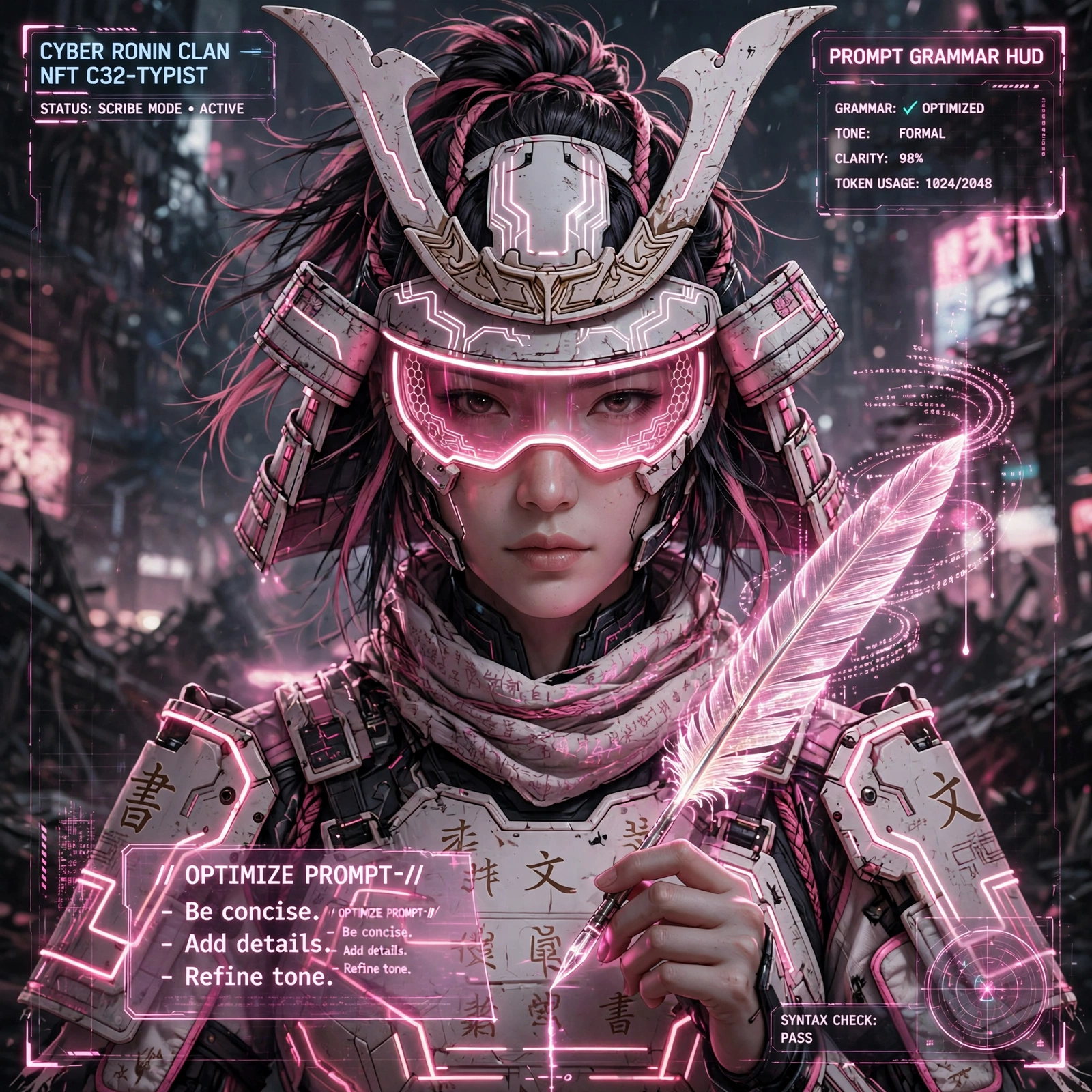Quillan Ronin: Cyber Ronin Scribe Nft