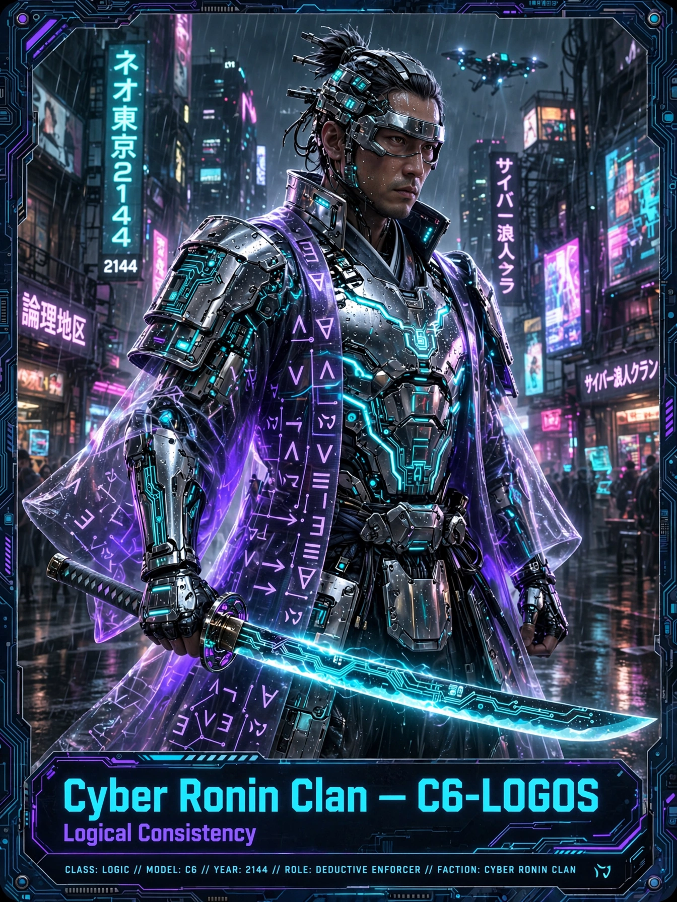Quillan Ronin: Cyber Ronin Trading Card 1
