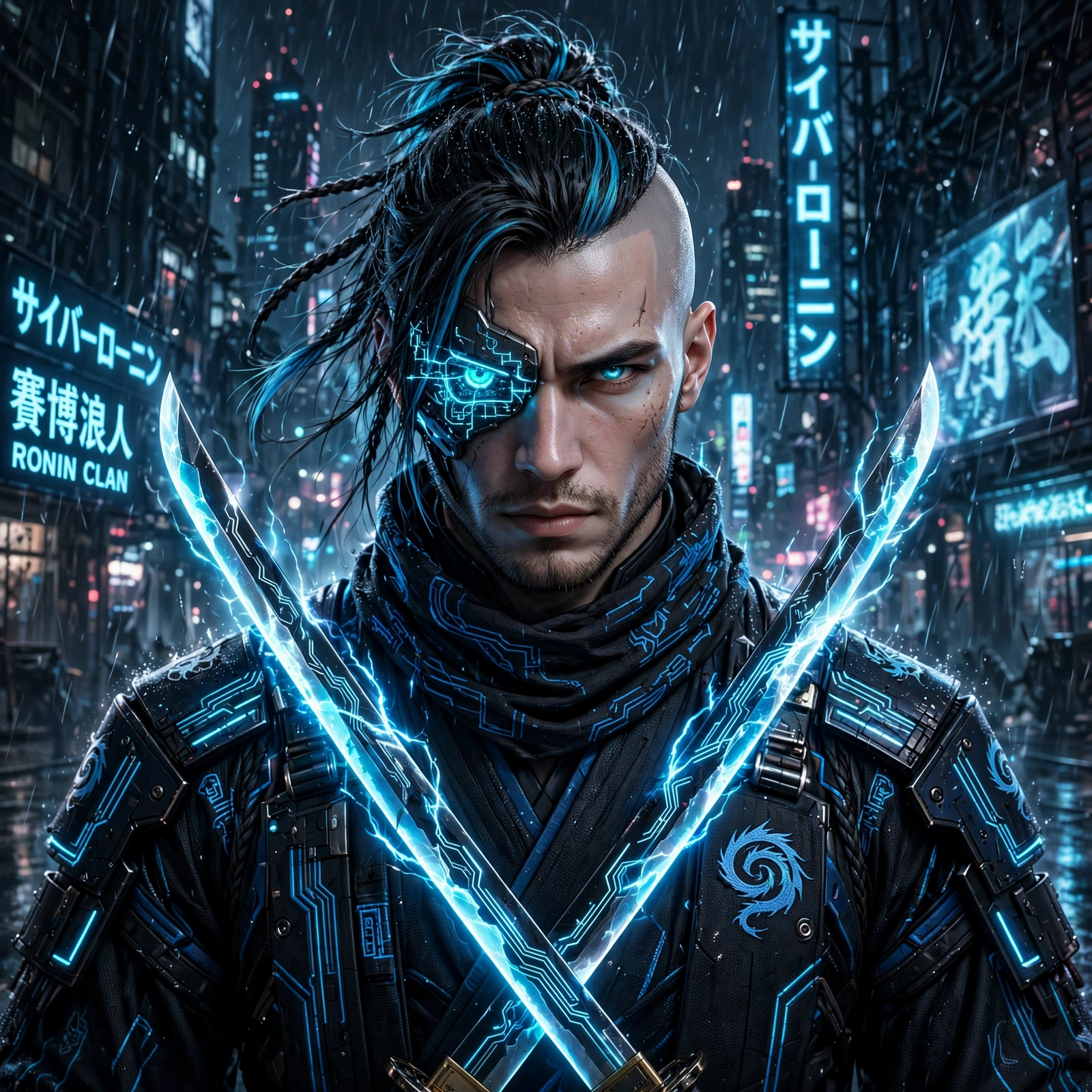 Quillan Ronin: Male Cyber Ronin