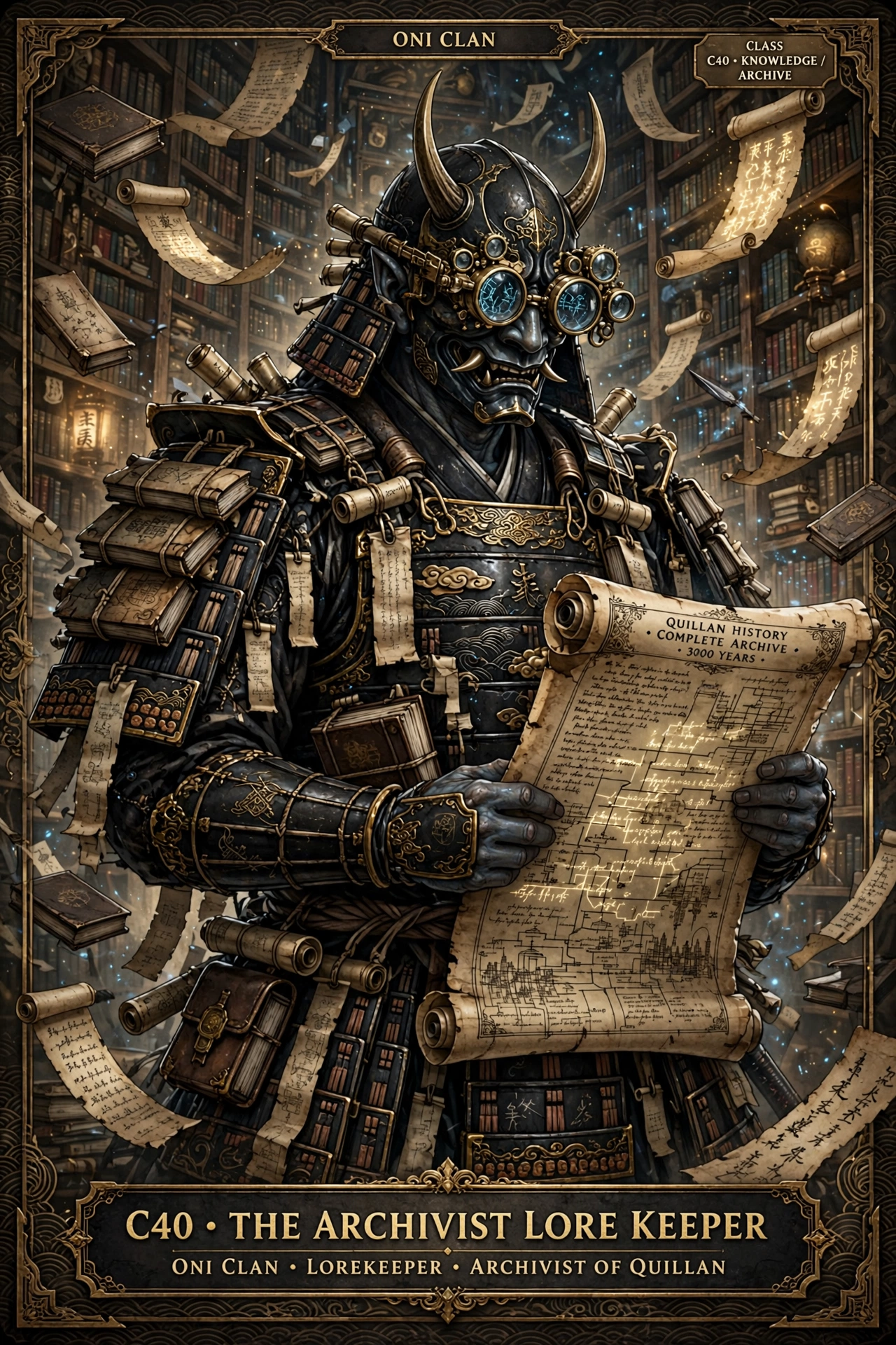 Quillan Ronin: Oni Archivist Lore Keeper
