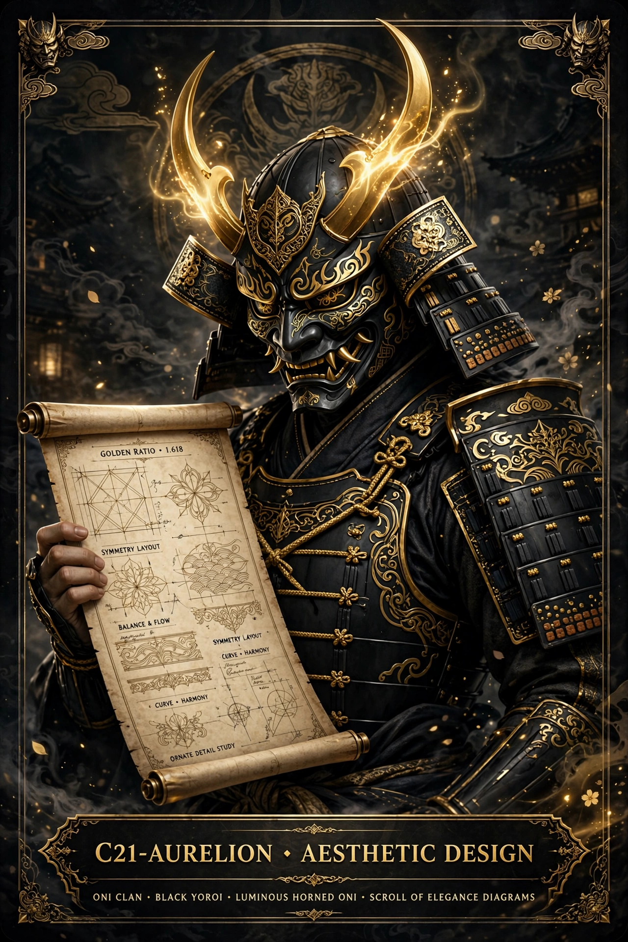 Quillan Ronin: Oni Clan Gold Horned Samurai