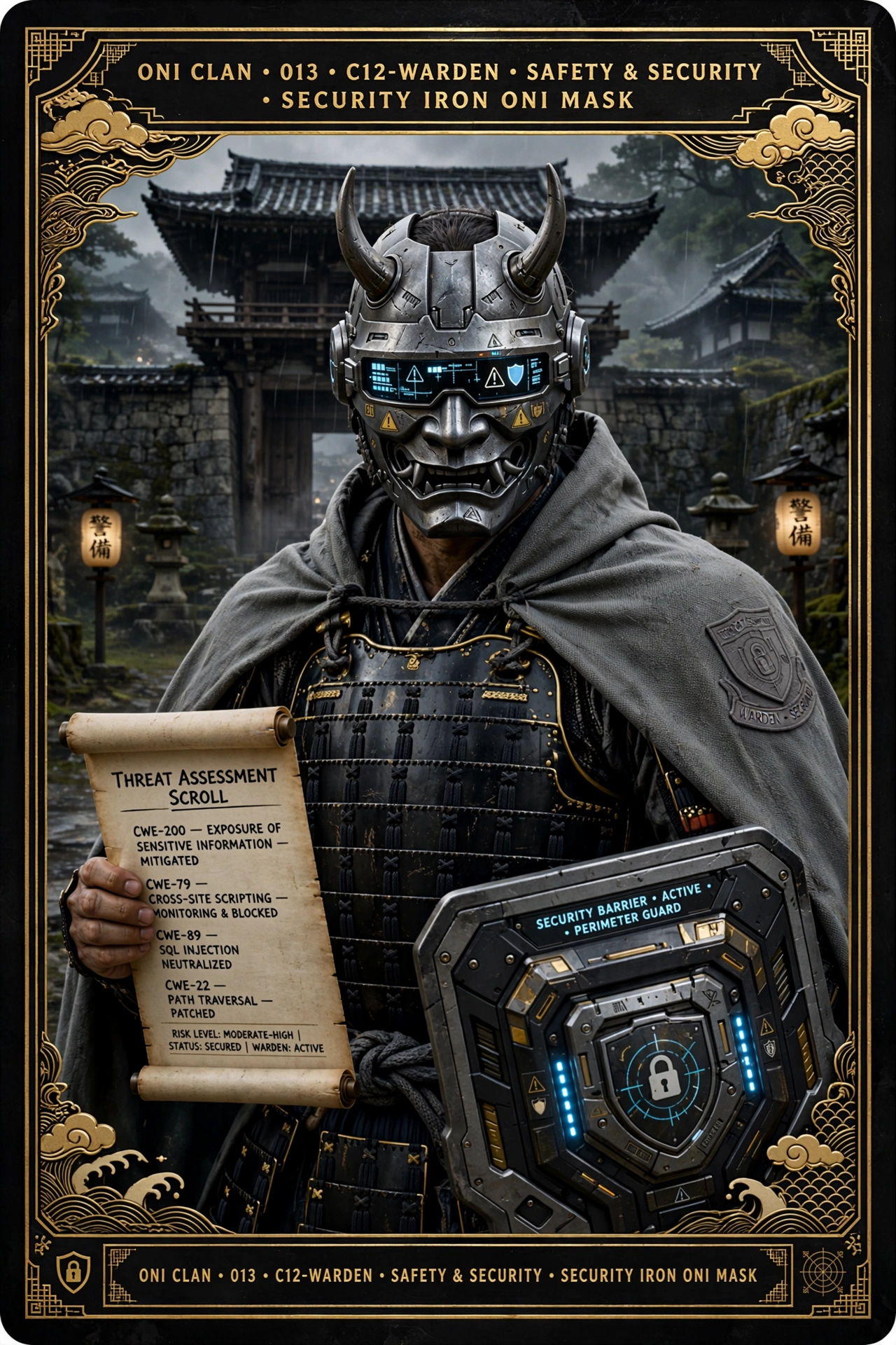 Quillan Ronin: Oni Clan Warden Trading Card
