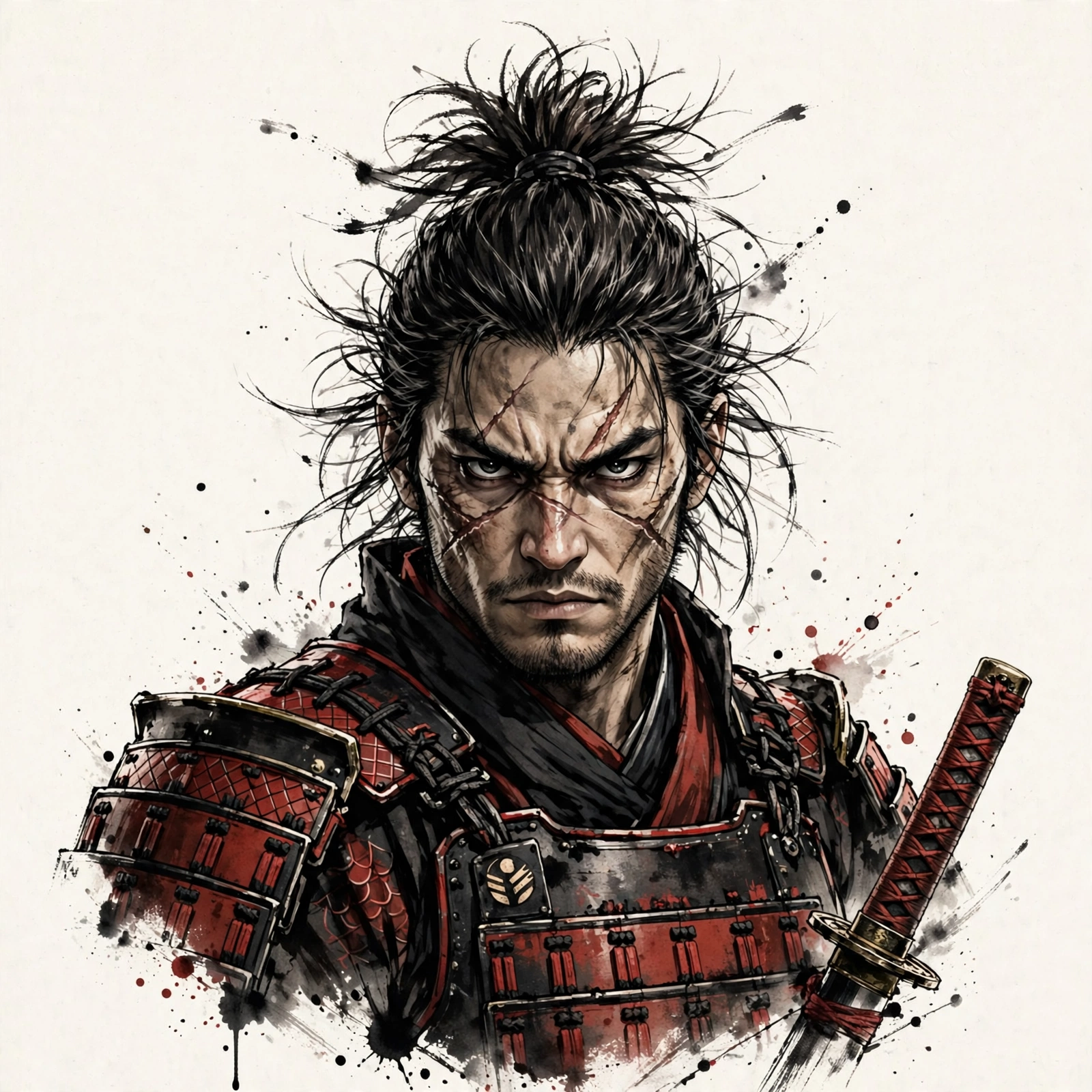 Quillan Ronin: Scarred Ronin Portrait