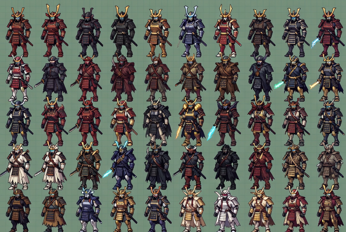 Samurai Pixel Sheet 1777560143589