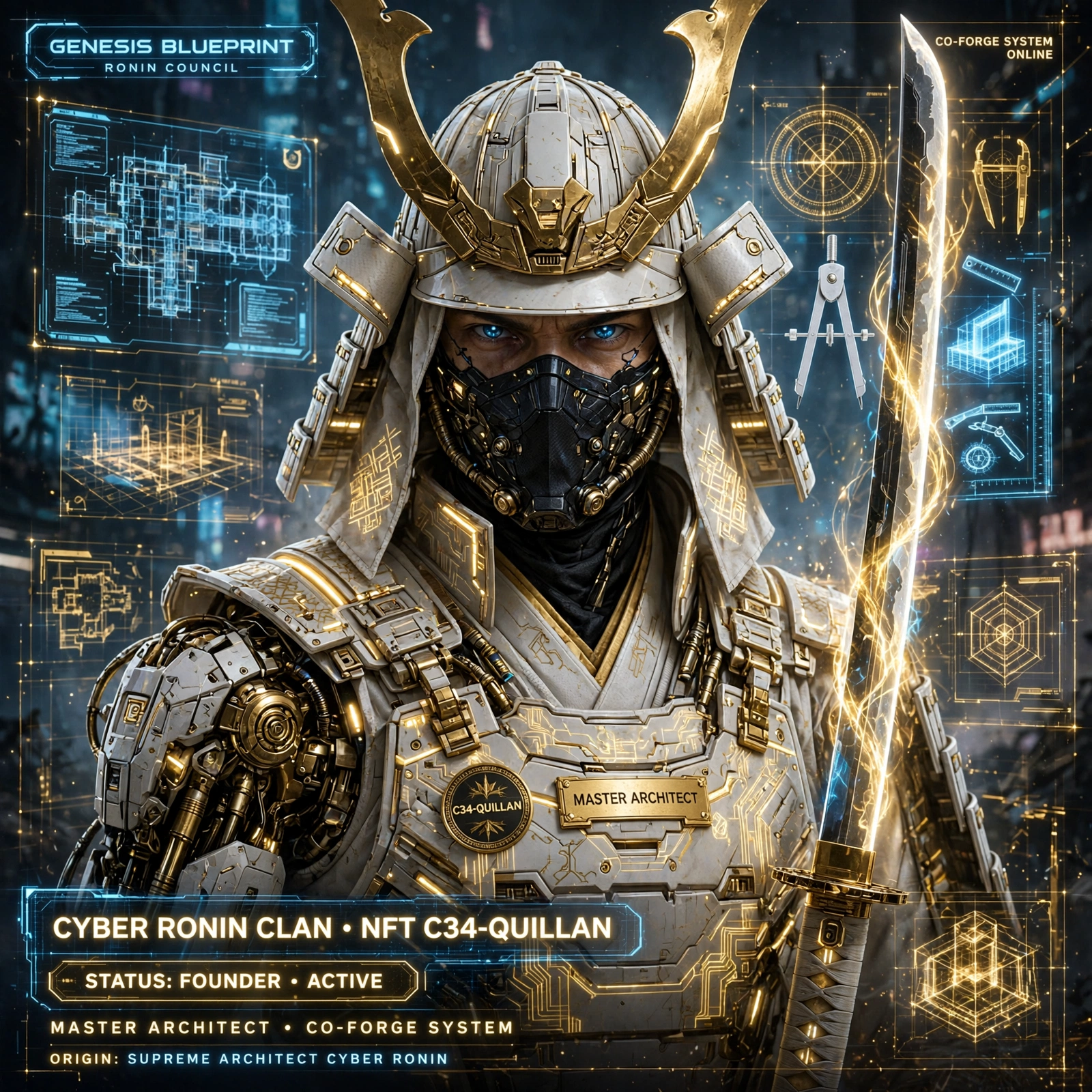 Cyber Ronin Golden White